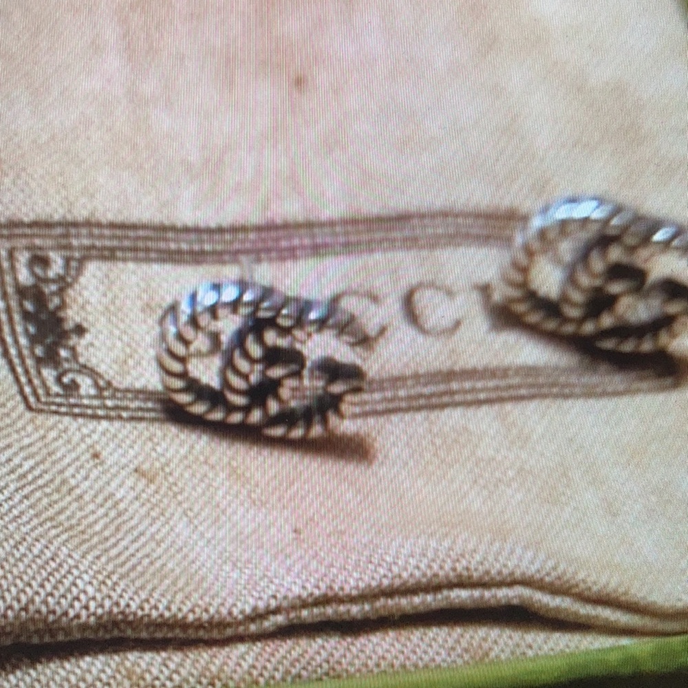 Gucci Silver Interlocking Stud Earrings With Orig… - image 2